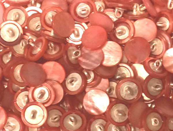 Knopf Echt Perlmutt 11 mm rosa schillernd