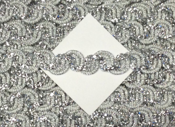 Borte Lurex 15 mm silber