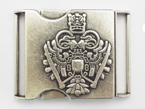 Steckschnalle alt silber 40 mm