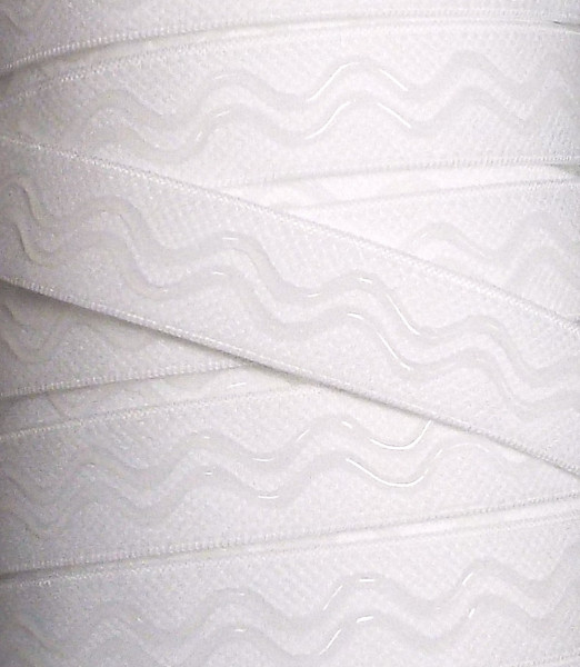 Gummiband 20 mm weiß mit Silikon