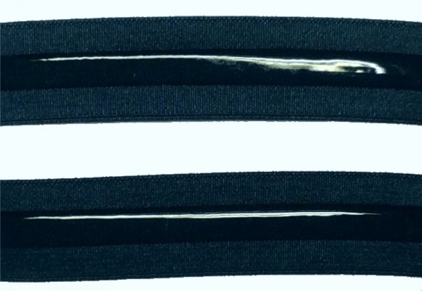 Gummiband 15 mm petrol mit Silikon Beschichtung