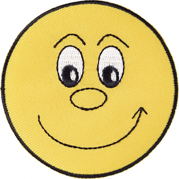Prym 925429 Applikation Gesicht lachend gelb