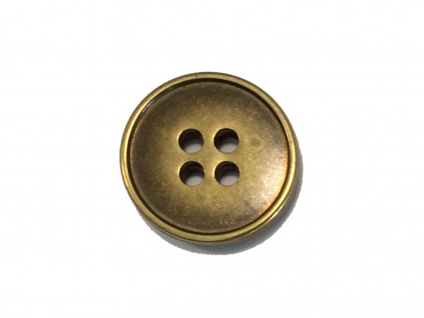 Knopf 15 mm altgold