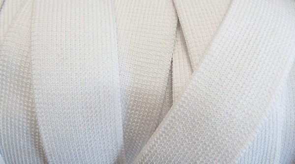 Latzhosen-Elastic 35 mm weiß