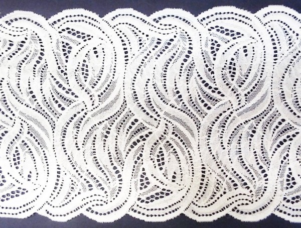 Dessousspitze elastisch 145 mm weiß