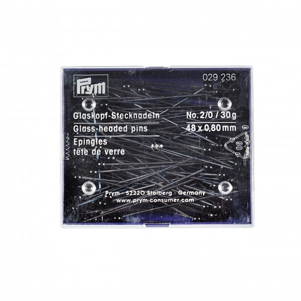 Prym 029236 Glaskopfnadeln 0,80 x 48 mm schwarz