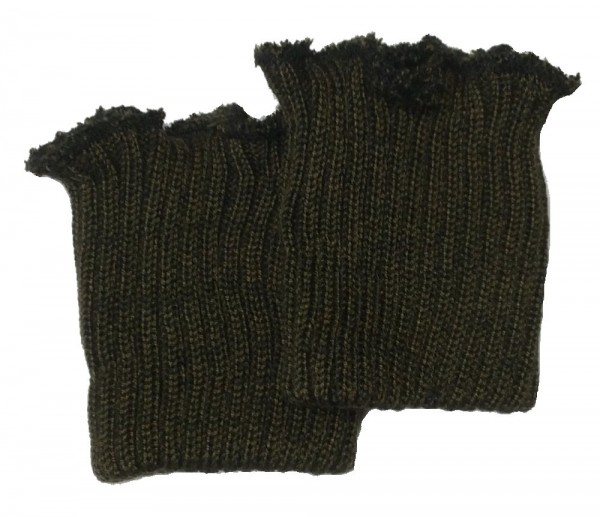 Ärmelbündchen khaki grob gestrickt
