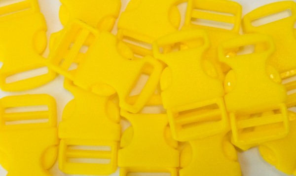 Steckschnalle gelb sonne Steg 10 mm