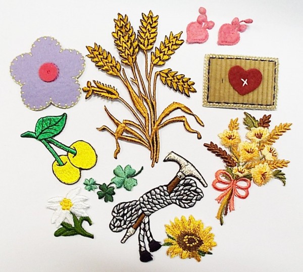 11 Applikationen Sortiment Landhausmode zum Bügeln