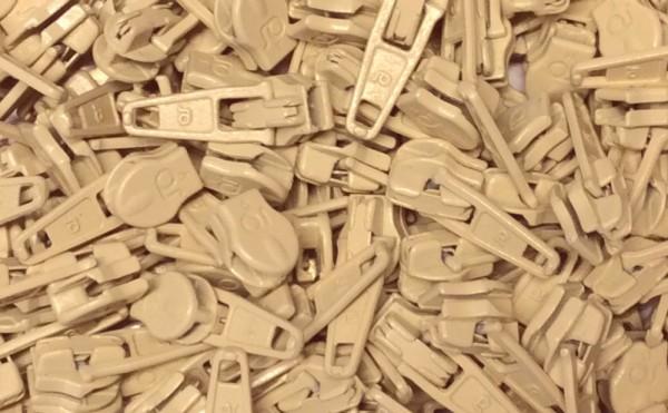 Reißverschluß Schieber für Endlosware 4 mm beige