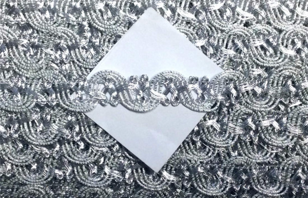 Borte Lurex 16 mm silber