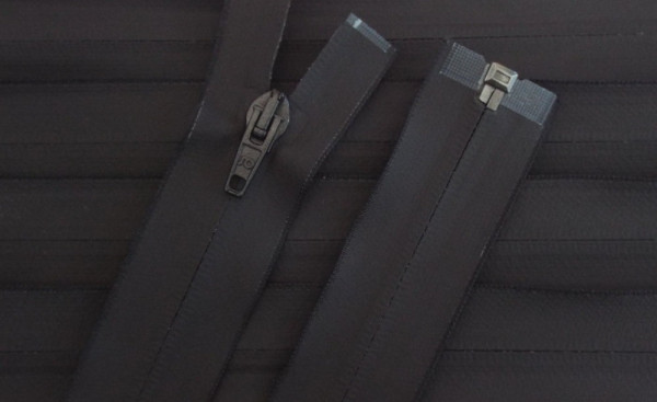 RV schwarz, 022 cm Kunststoff nicht teilbar nahtverdeckt wasserabweisend