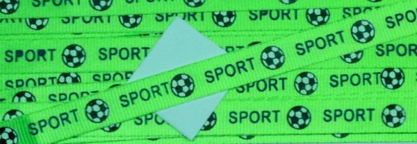 Satinband neongrün 10 mm Sport Fußball