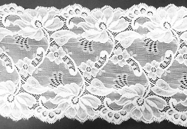 Dessousspitze elastisch 160 mm weiß