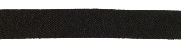 Köperband 20 mm schwarz Polyester
