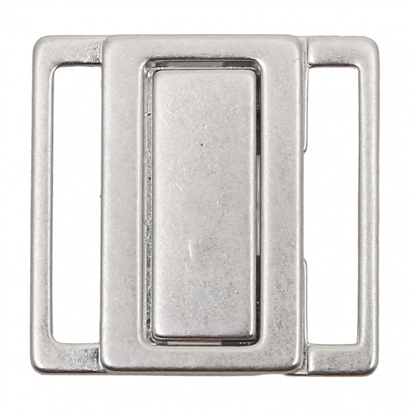 Bikiniverschluss 25 mm Metall silber