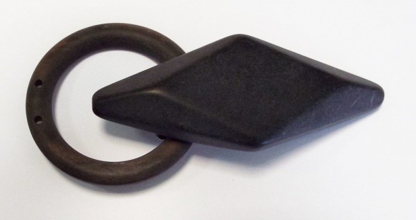 Bekleidungsverschluß schiefer zum Einhaken 90 x 45 mm