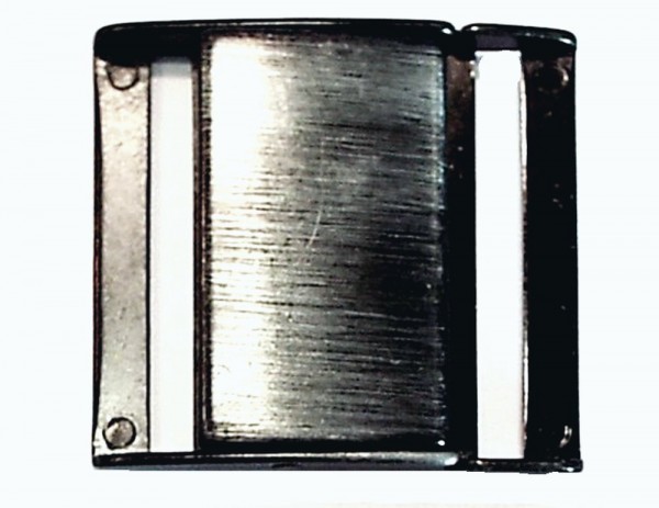 Steckschnalle schwarz/alt silber Stegbreite 40 mm