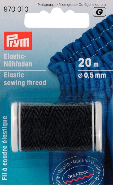 Prym 970010 Elastic-Nähfaden 0,5 mm schwarz