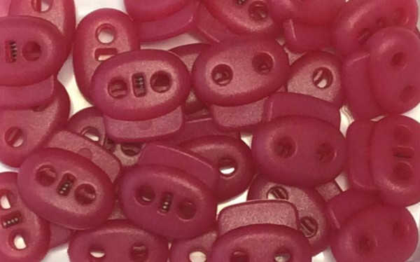 Kordelstopper pink 2-Loch