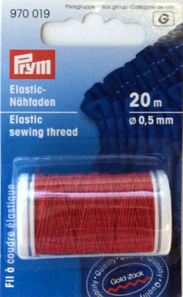 Prym 970019 Elastic-Nähfaden 0,5 mm rot