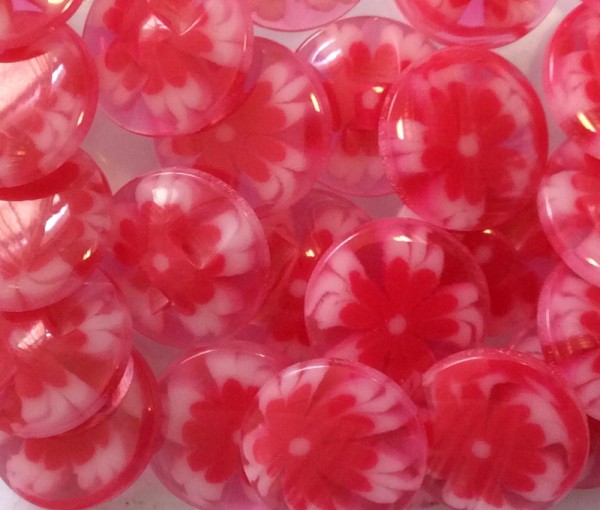 Knopf Blüte pink/rosa 15 mm