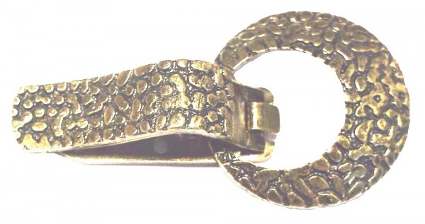 Bekleidungsverschluß mit Clip zum Annähen altgold