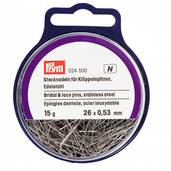 Prym 024500 Klöppel-Stecknadeln 0,53 x 26 mm silber