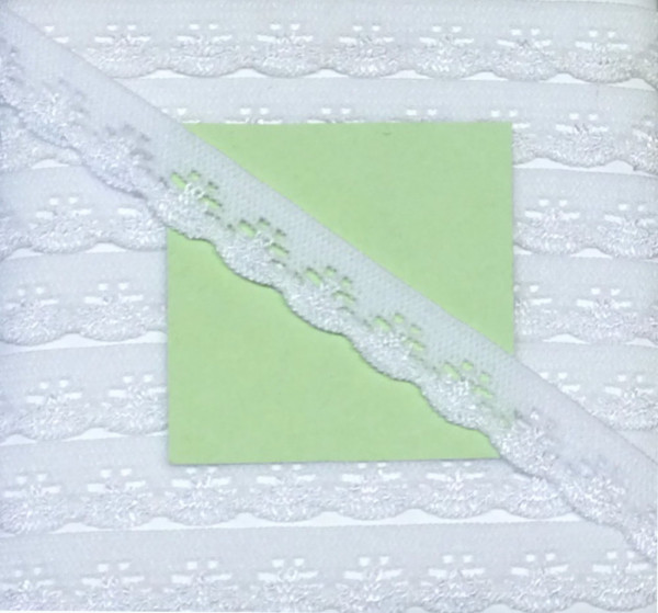 Wäschespitze elastisch weiß 10 mm