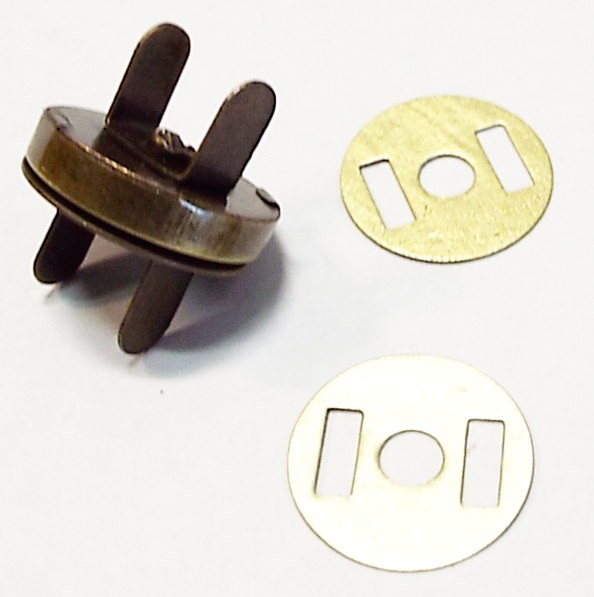 Magnetverschluß 18 mm altmessing