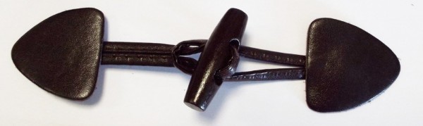 Knebelverschluß 160 x 40 mm (dunkel braun)