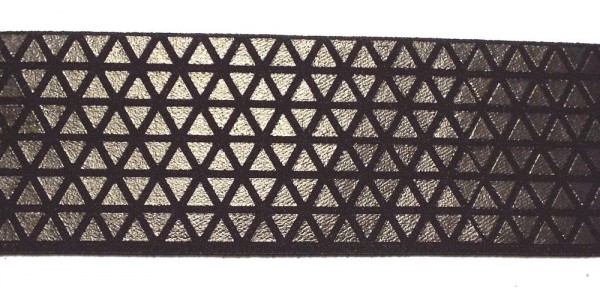 Gürtel Gummi 50 mm Dreieck tief schwarz