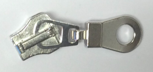 Schieber für Reißverschluß Kunststoff Spirale silber 6mm