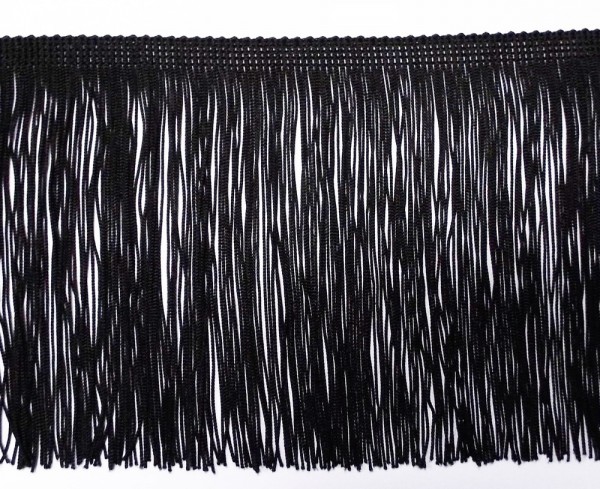 Fransenborte schwarz 150 mm
