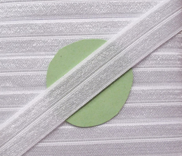 5 m Einfaßband elastisch 14 mm weiß