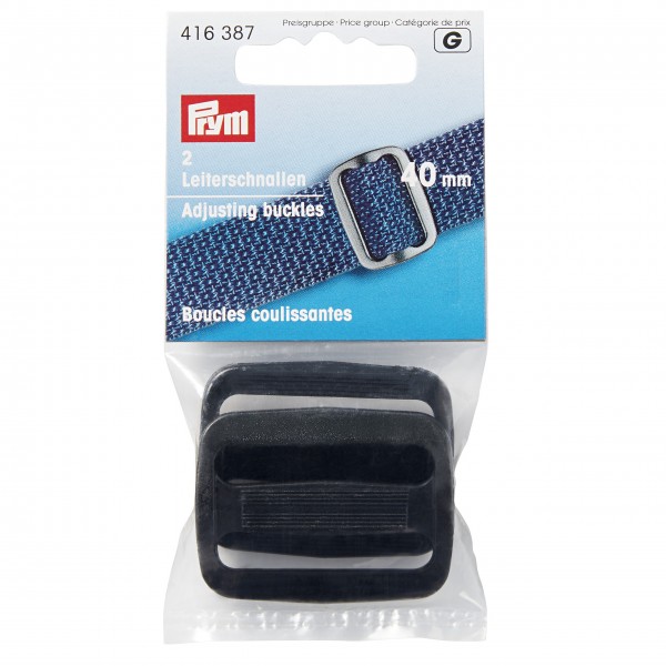 Prym 416387 Leiterschnallen Kunststoff 40 mm schwarz