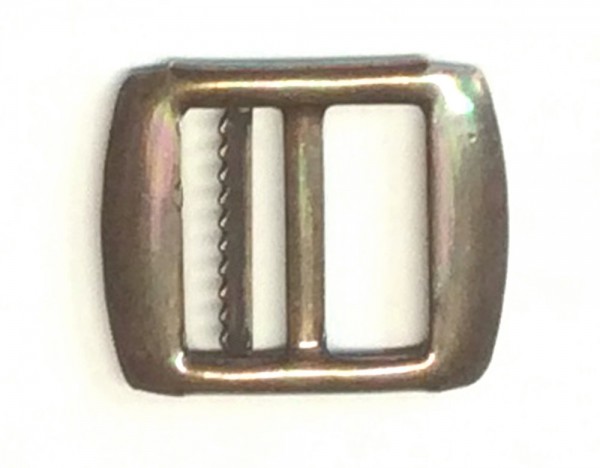 Schiebestegschnalle für Westen 20 mm altmessing