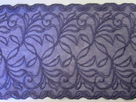 Dessousspitze elastisch 190 mm breit violett