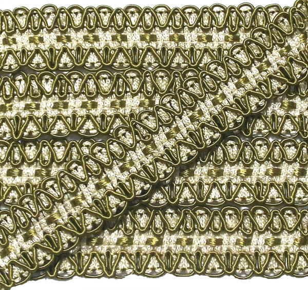 Posamentenborte grün/beige 20 mm
