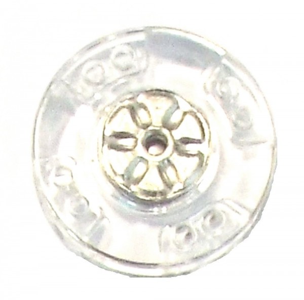 Druckknopf zum Annähen transparent Kunststoff / Metall 25 mm