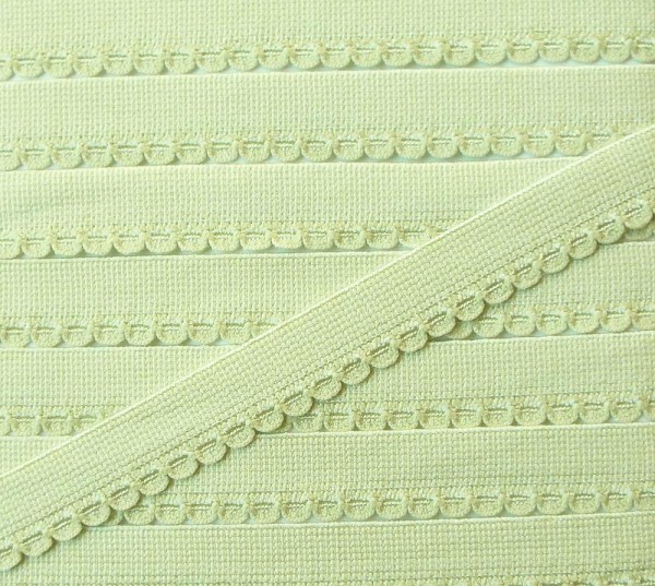 Wäschespitze elastisch 11 mm hell grün
