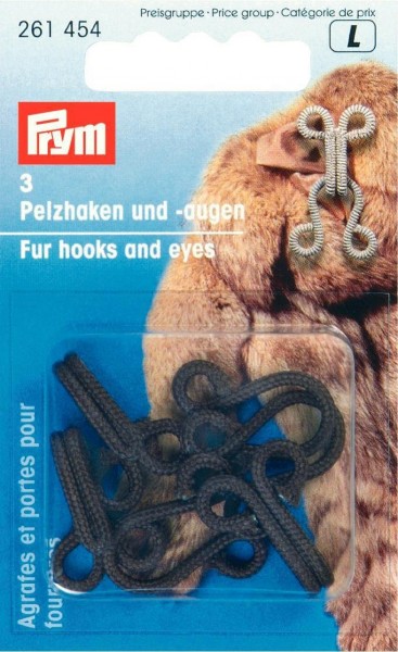 Prym 261454 Pelzhaken und Augen braun