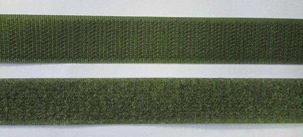 Klettband Haken- und Flauschband 20 mm oliv zum Nähen