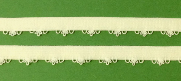 3 m Wäschespitze elastisch creme 12 mm