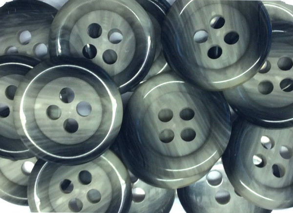 Knopf 28 mm grau meliert