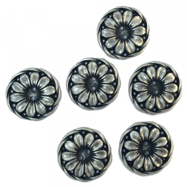 Knopf 23 mm altsilber