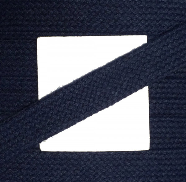 Baumwollkordel / Hoodie Kordel marine 12 mm flach