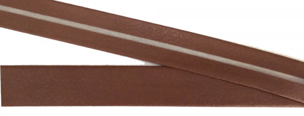 2 m Einfaßband/Kunstleder 20 mm vorgefalzt braun