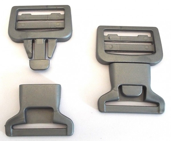 Steckschnalle silber Steg 40mm