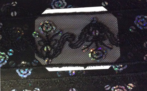 Tüllspitze schwarz 45mm